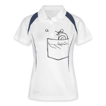 On the go snail shirt pocket - Women's Polo breathable - white/navy - Front
