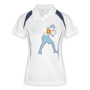 Boxer With Argentina Flag - Women's Polo breathable - white/navy - Front