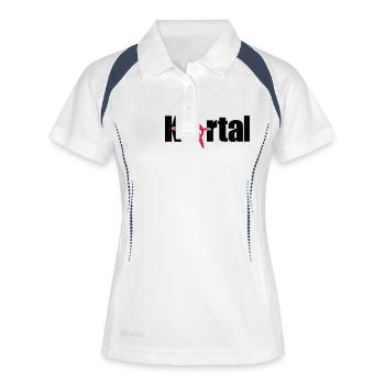 kartal - Polo respirant Femme - blanc/marine - Devant