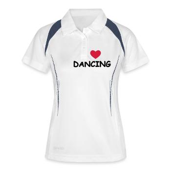 I Love Dancing - Polo respirant Femme - blanc/marine - Devant
