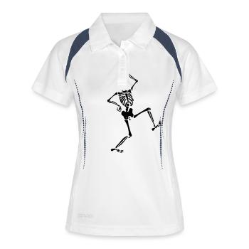 Dancing skeleton - Women's Polo breathable - white/navy - Front