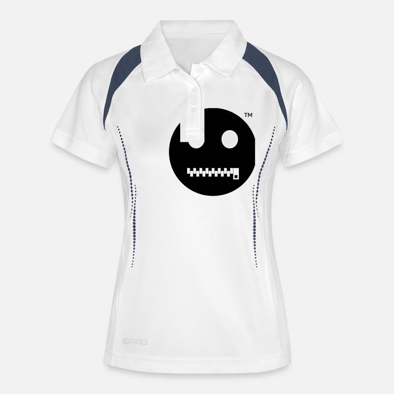Smiley Shut up - Be still - Women's Polo breathable - white/navy