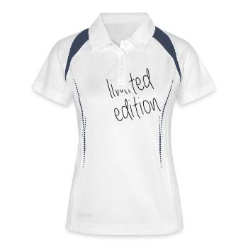 Limited Edition - Frauen Polo atmungsaktiv - Weiß/Navy - Vorne