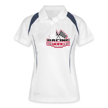 racing_team_ro2 - Polo respirant Femme - blanc/marine - Devant