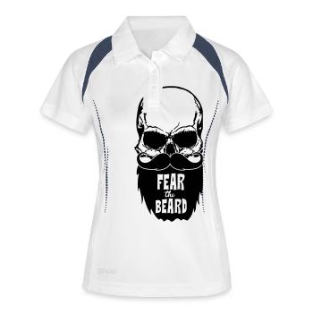 Fear the beard - Polo respirant Femme - blanc/marine - Devant