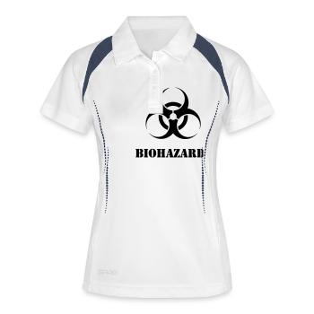 Biohazard - Polo respirant Femme - blanc/marine - Devant