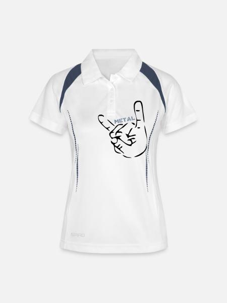 Heavy Metal French Fork - Women's Polo breathable - white/navy