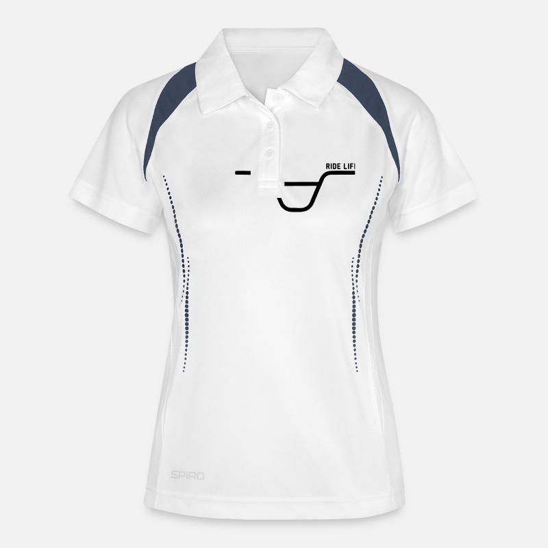 BMX RideLife - Women's Polo breathable - white/navy