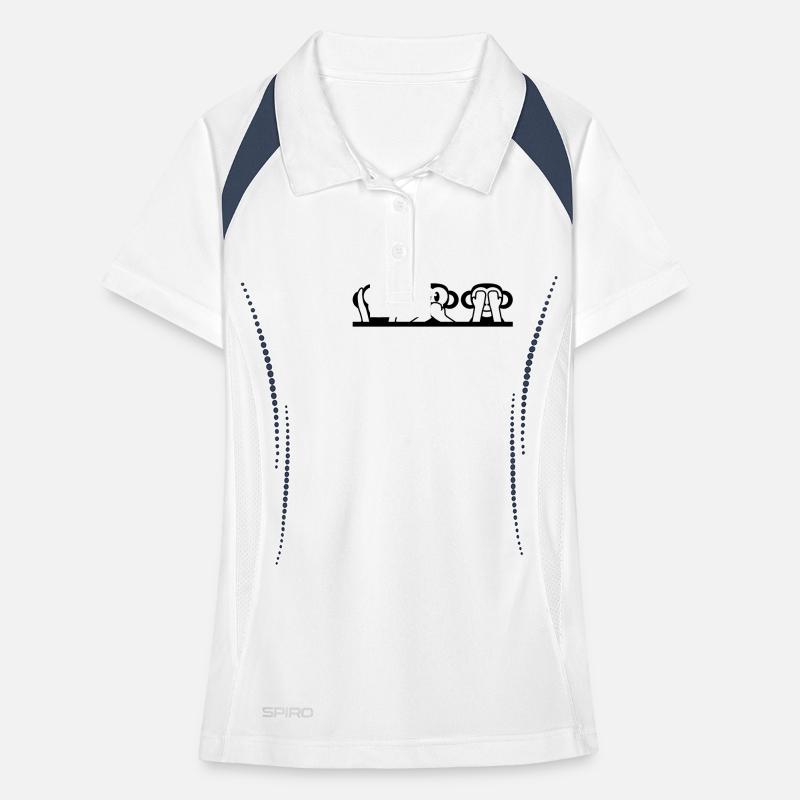 3 Wise Monkeys Hear Nothing Say See Monkey Fun Women's Polo breathable