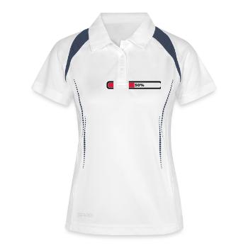 50% Loading - Frauen Polo atmungsaktiv - Weiß/Navy - Vorne