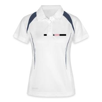 Jga 2025 Junggesellenabschied - Frauen Polo atmungsaktiv - Weiß/Navy - Vorne