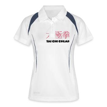 Tai Chi Chuan - Polo respirant Femme - blanc/marine - Devant