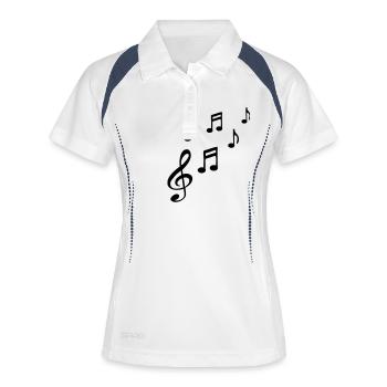 music - Women's Polo breathable - white/navy - Front