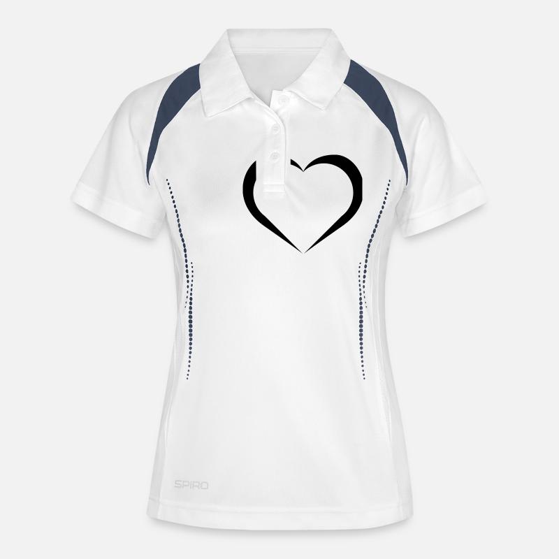 heart - Women's Polo breathable - white/navy