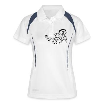 Sleipnir - Frauen Polo atmungsaktiv - Weiß/Navy - Vorne