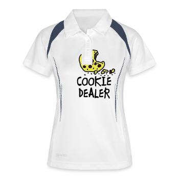 cookie_dealer - Polo respirant Femme - blanc/marine - Devant