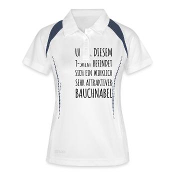 Sous ce t-shirt est ... - Polo respirant Femme - blanc/marine - Devant