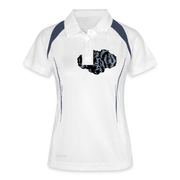 Lots of coal pieces - Women's Polo breathable - white/navy - Front