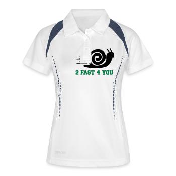 Escargot 2 Rapide - Polo respirant Femme - blanc/marine - Devant
