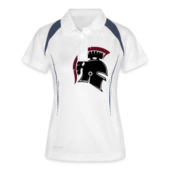 spartaner - Frauen Polo atmungsaktiv - Weiß/Navy - Vorne