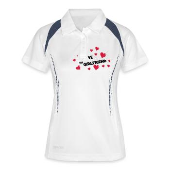 i love my girlfriend - Women's Polo breathable - white/navy - Front