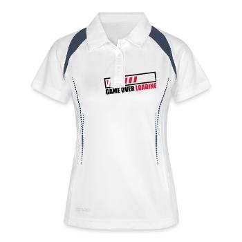 game_over_loading_c2 - Polo respirant Femme - blanc/marine - Devant
