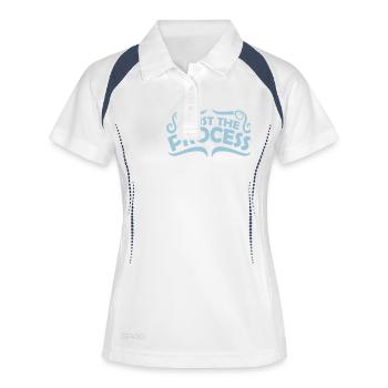 faire confiance au processus Devis - Polo respirant Femme - blanc/marine - Devant