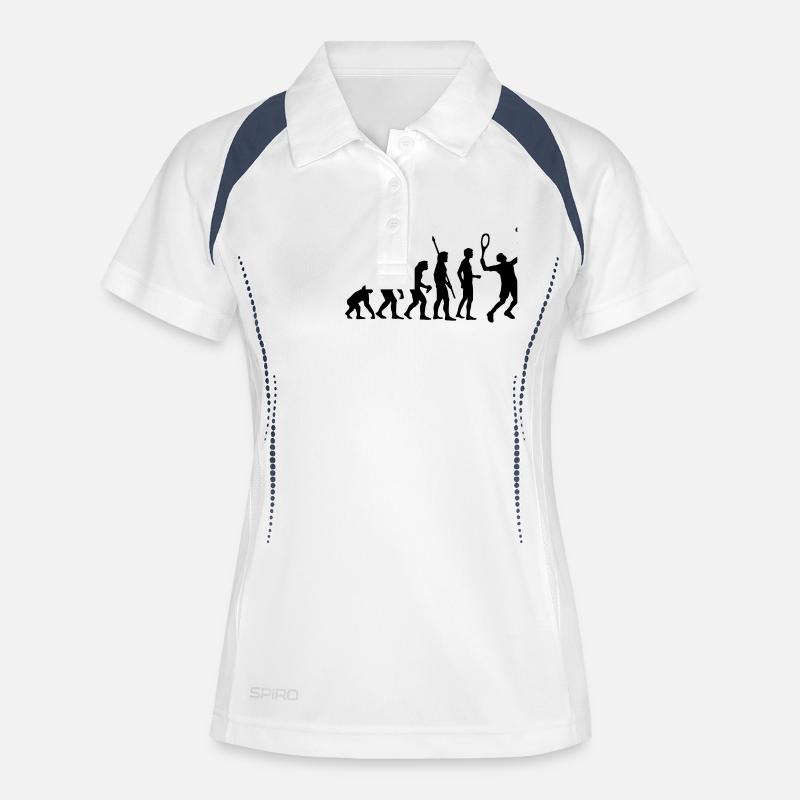 evolution_tennis_b_1c - Women's Polo breathable - white/navy