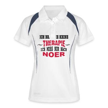 NOER THERAPIE ..... - Frauen Polo atmungsaktiv - Weiß/Navy - Vorne
