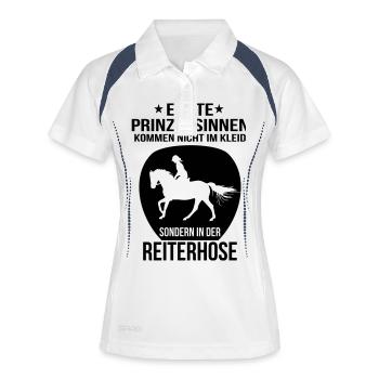 Prinzessin reiterhose - Frauen Polo atmungsaktiv - Weiß/Navy - Vorne