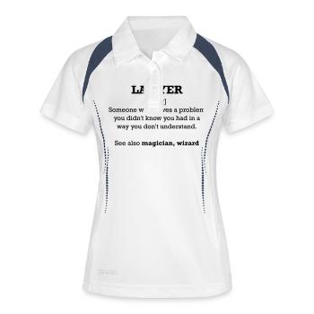 Lawyer - wizard - Women's Polo breathable - white/navy - Front