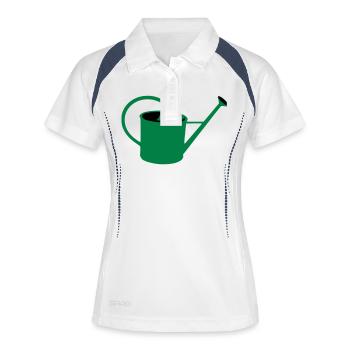 Watering can - Women's Polo breathable - white/navy - Front