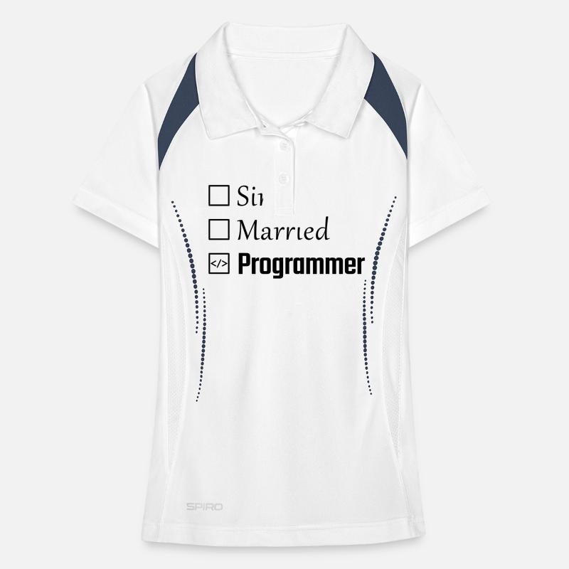 Single, Married, Programmer Women's Polo breathable