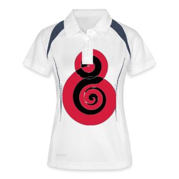 Spiral Black Soulfly - Frauen Polo atmungsaktiv - Weiß/Navy - Vorne