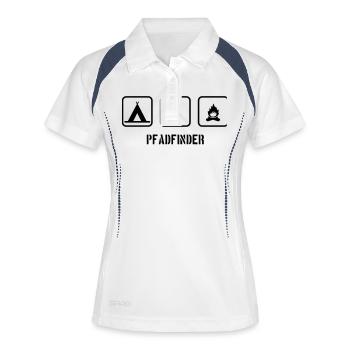 pfadfinder__f1 - Polo respirant Femme - blanc/marine - Devant