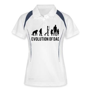 Evolution of Dad - Polo respirant Femme - blanc/marine - Devant