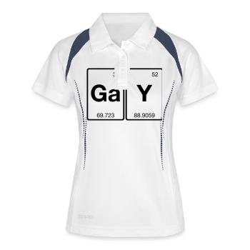 Formule chimique Gay - Polo respirant Femme - blanc/marine - Devant