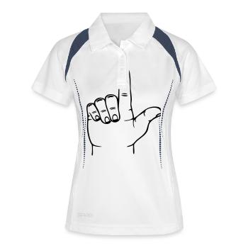 Loser hand - Women's Polo breathable - white/navy - Front