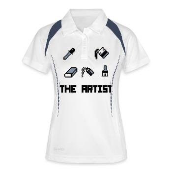 ARTist - Frauen Polo atmungsaktiv - Weiß/Navy - Vorne