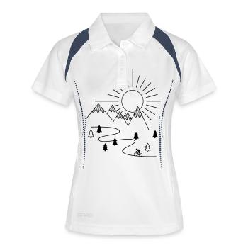 Cycling - Women's Polo breathable - white/navy - Front