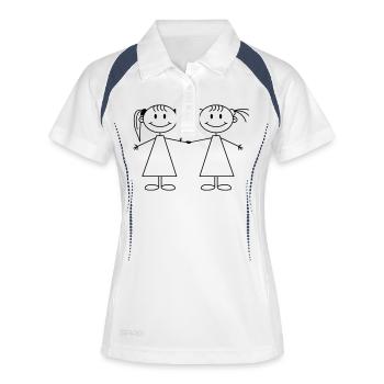 Best Friends Girls - Polo respirant Femme - blanc/marine - Devant