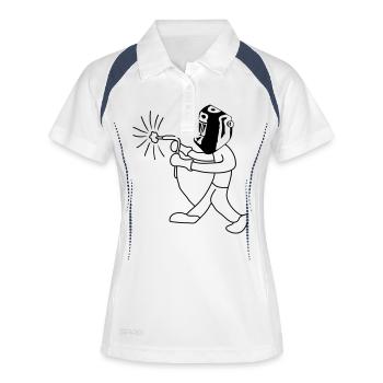 Welder - Polo respirant Femme - blanc/marine - Devant