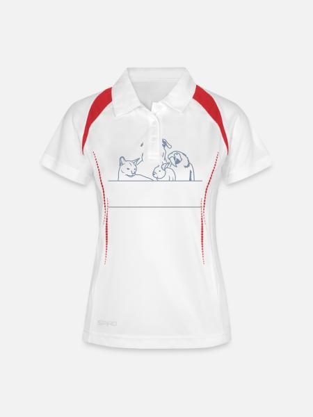 Vet 2013 TEXT HERE - Women's Polo breathable - white/navy