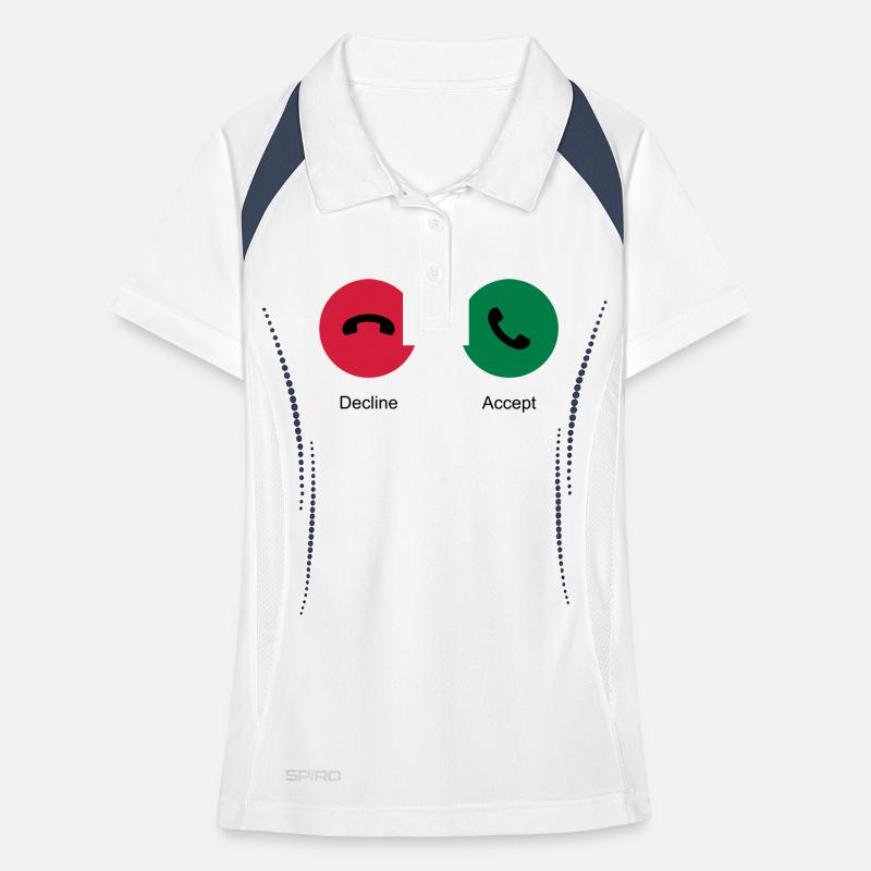 Decline Accept (Phone Call) Women's Polo breathable