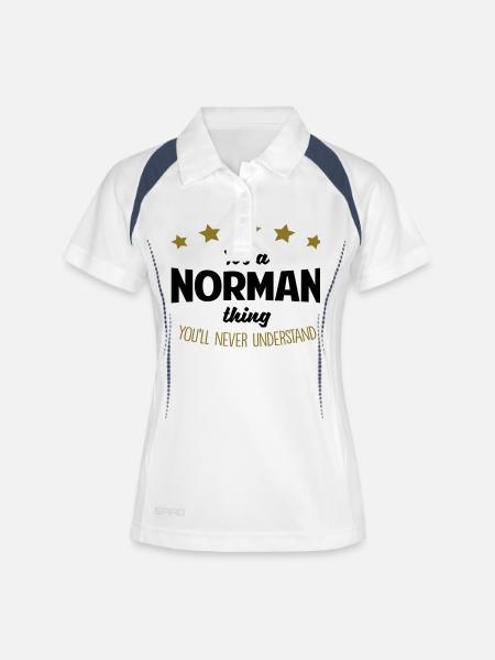 It's a norman name thing stars never unde - Women's Polo breathable - white/navy