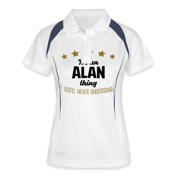 It's an alan name thing stars never under - Women's Polo breathable - white/navy - Front