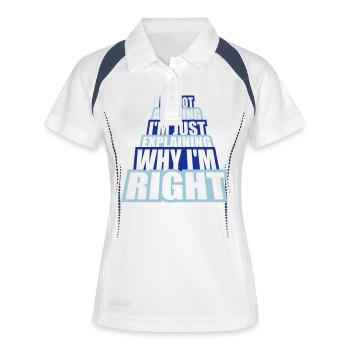 I m not arguing - Women's Polo breathable - white/navy - Front