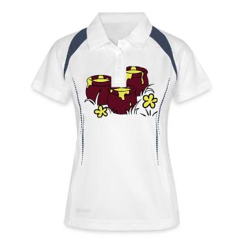 Marmite - Polo respirant Femme - blanc/marine - Devant