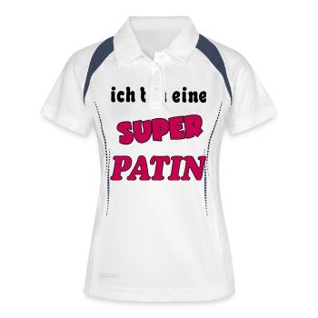 Ich bin eine Super PATIN MARRAINE - Polo respirant Femme - blanc/marine - Devant
