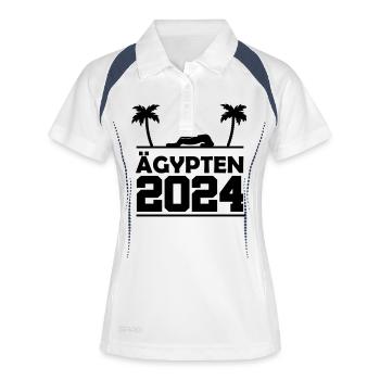 Égypte 2024 - Polo respirant Femme - blanc/marine - Devant